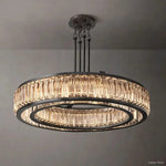 Maurier Pillared Crystal Round Chandelier 48"