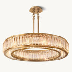 Maurier Pillared Crystal Round Chandelier 48"