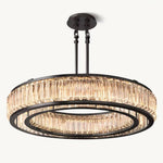 Maurier Pillared Crystal Round Chandelier 48"