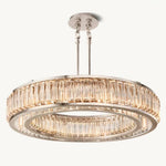 Maurier Pillared Crystal Round Chandelier 48"