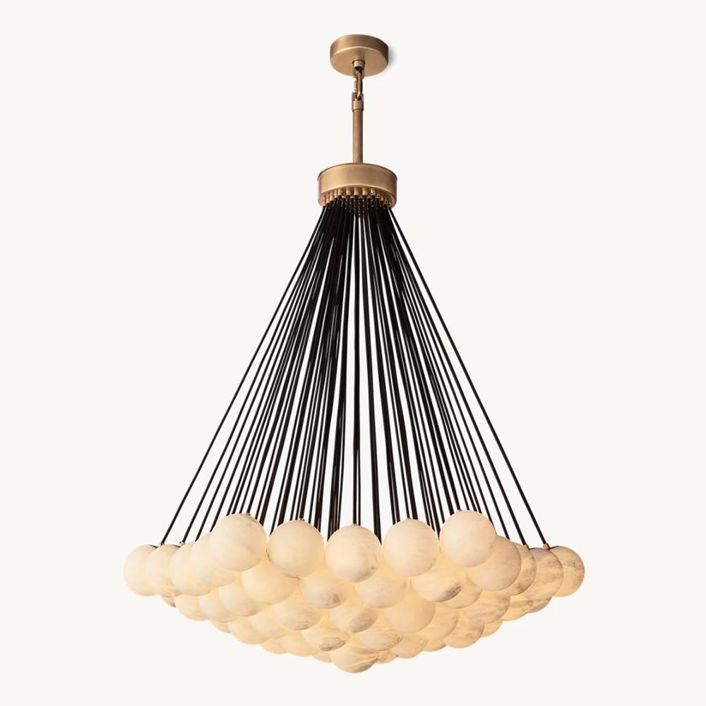 Etoelis Alabaster Bunch Round Chandelier