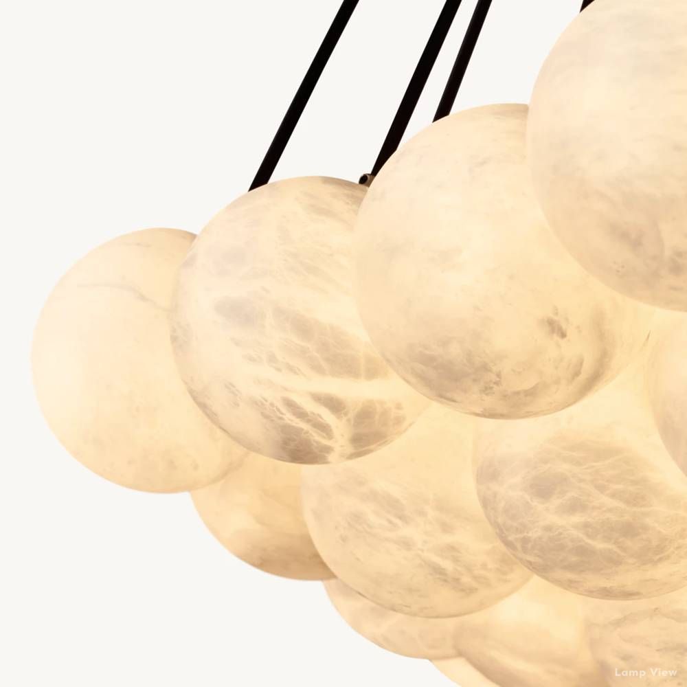 Etoelis Alabaster Bunch Round Chandelier