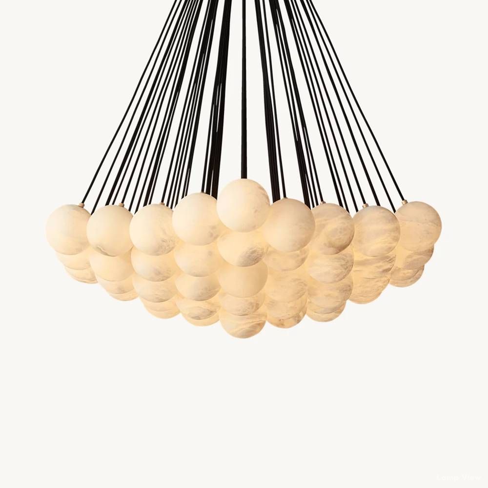 Etoelis Alabaster Bunch Round Chandelier