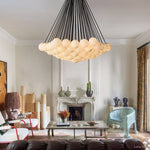Etoelis Alabaster Bunch Round Chandelier