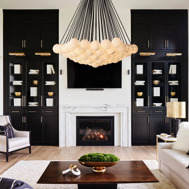 Etoelis Alabaster Bunch Round Chandelier