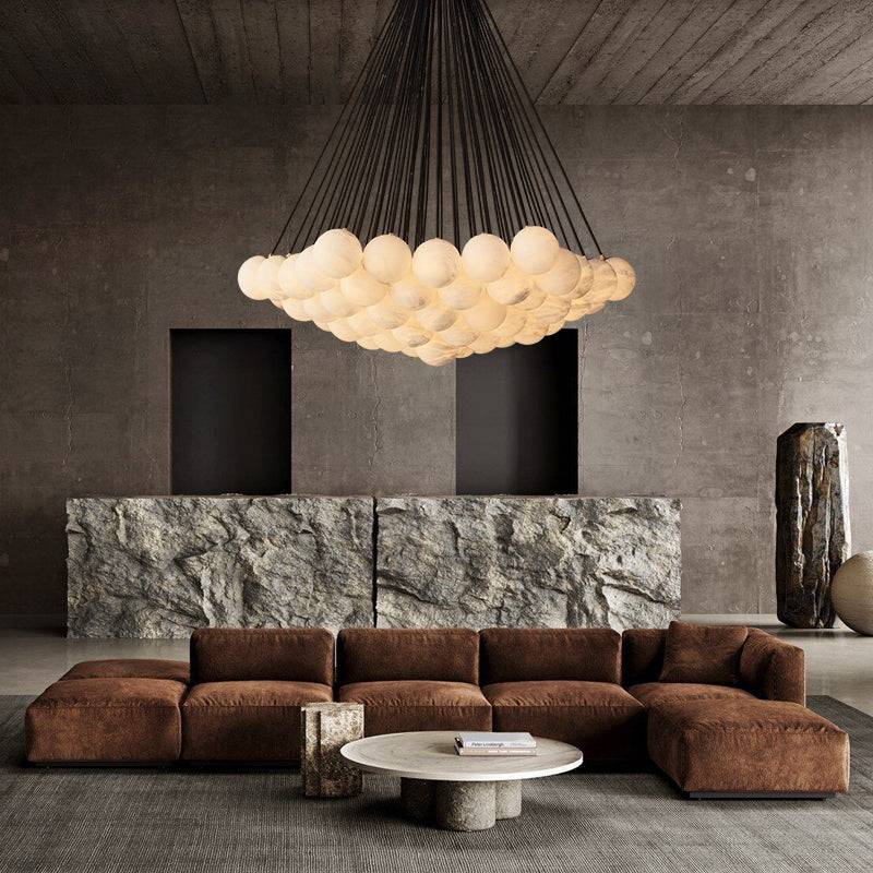 Etoelis Alabaster Bunch Round Chandelier