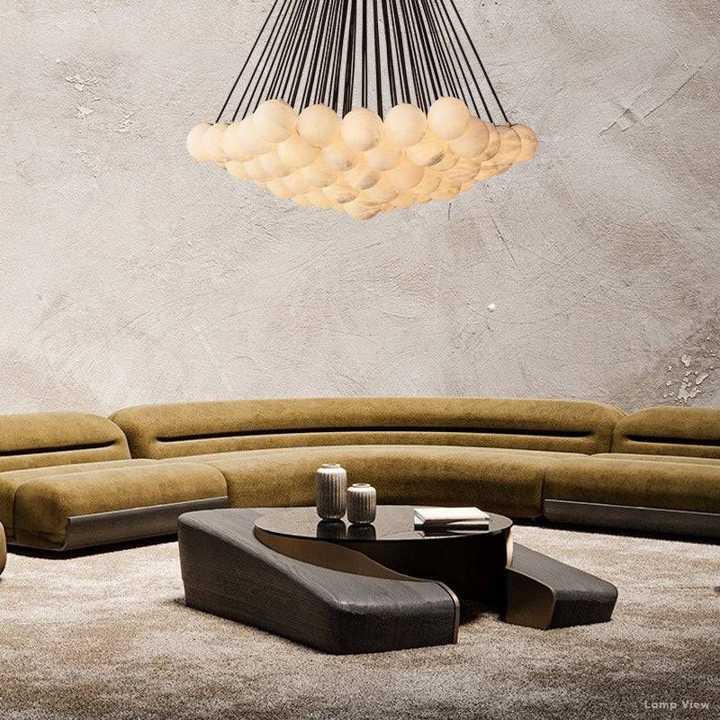 Etoelis Alabaster Bunch Round Chandelier