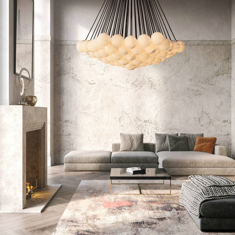 Etoelis Alabaster Bunch Round Chandelier