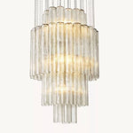 Movani Tiered Glass Round Chandelier
