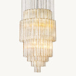 Movani Tiered Glass Round Chandelier