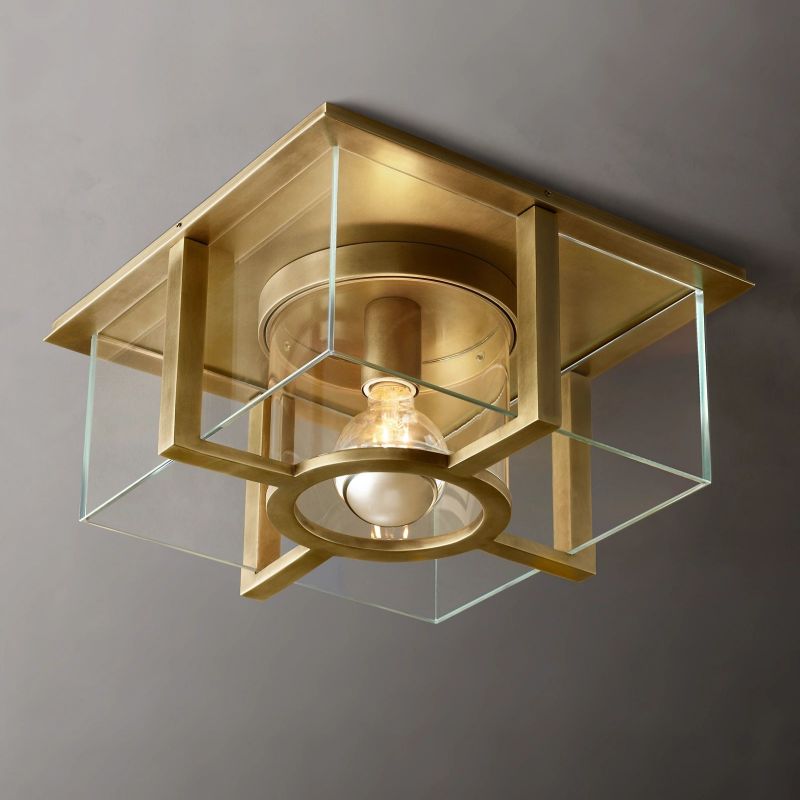 Petrus Layered Inset Square Flush Mount