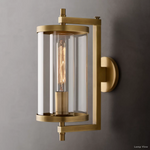 Devaux Glass Pillar Round Wall Sconce