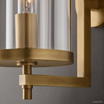 Devaux Glass Pillar Round Wall Sconce