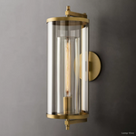 Devaux Glass Pillar Round Wall Sconce