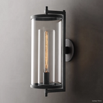 Devaux Glass Pillar Round Wall Sconce