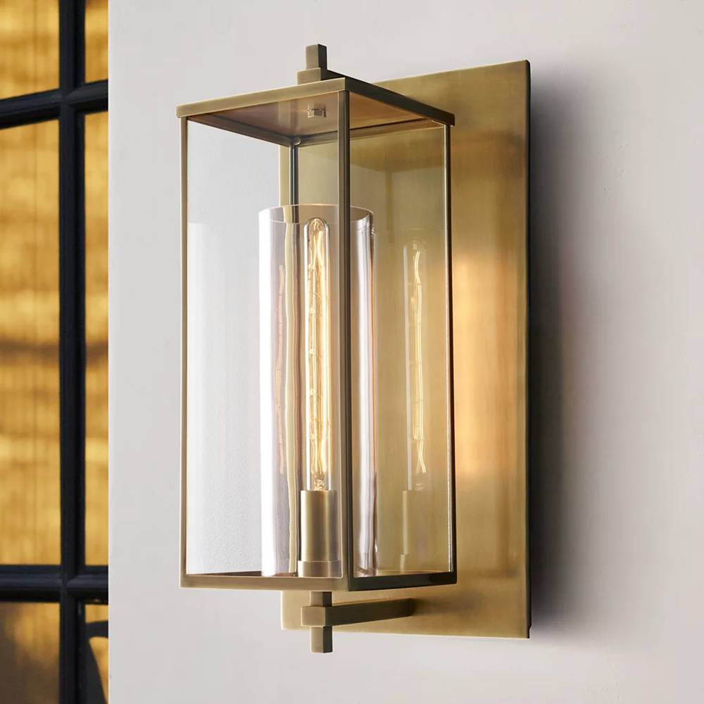 Devaux Glass Pillar Square Wall Sconce