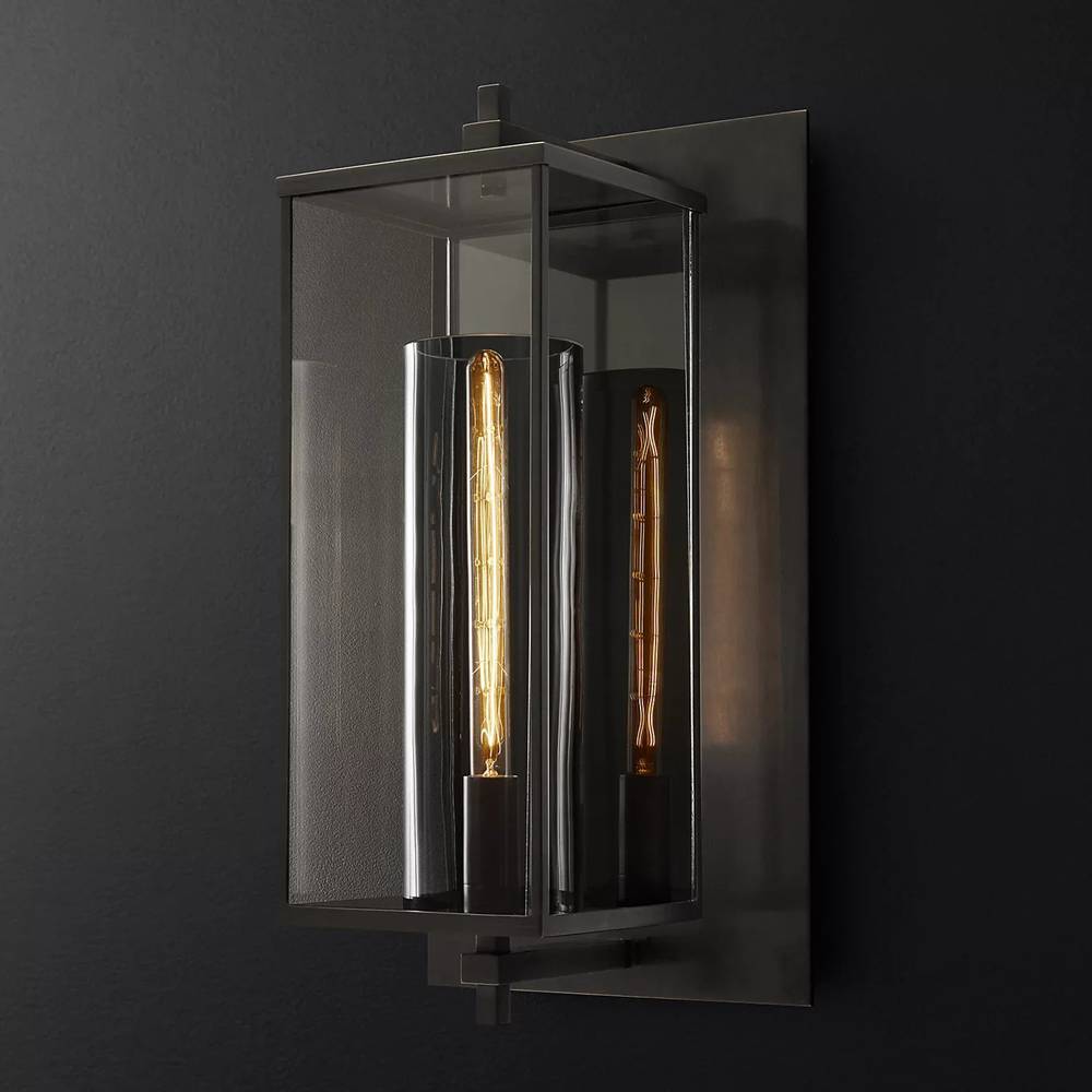 Devaux Glass Pillar Square Wall Sconce