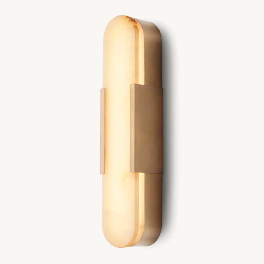 Maderno Clouded Alabaster Grand Wall Sconce