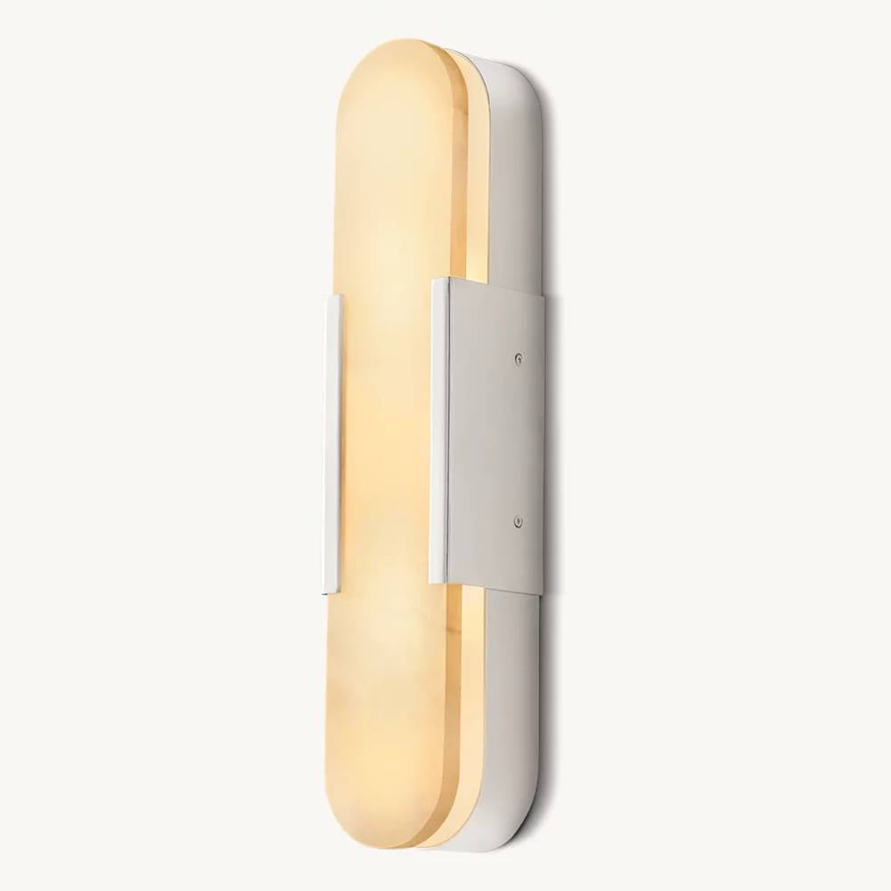 Maderno Clouded Alabaster Grand Wall Sconce
