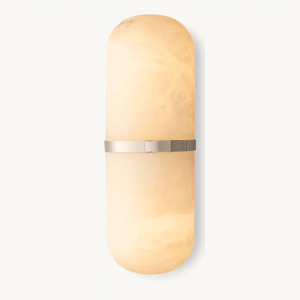 Maderno Clouded Alabaster Pill Wall Sconce