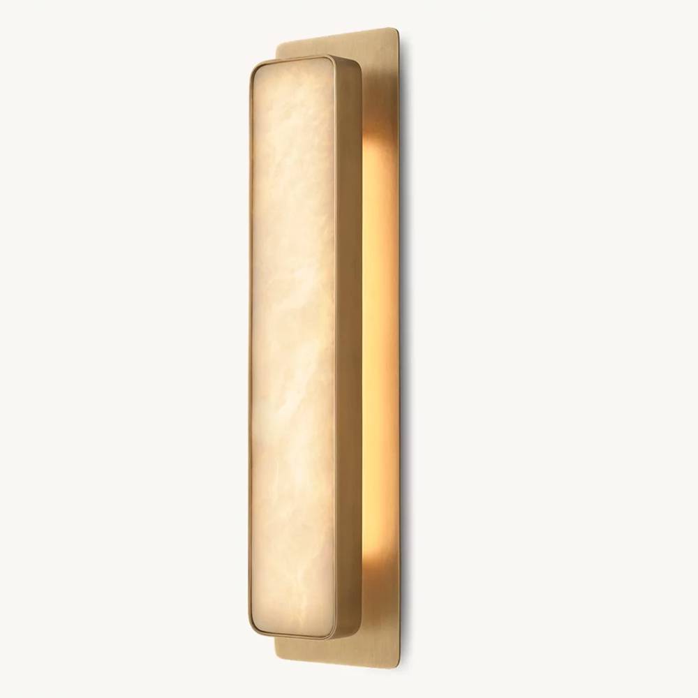 Maderno Satiny Alabaster Linear Wall Sconce