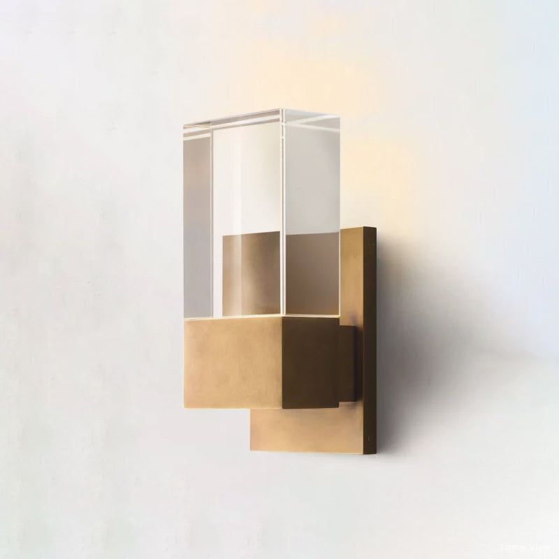 Serra Cubic Crystal Linear Wall Sconce
