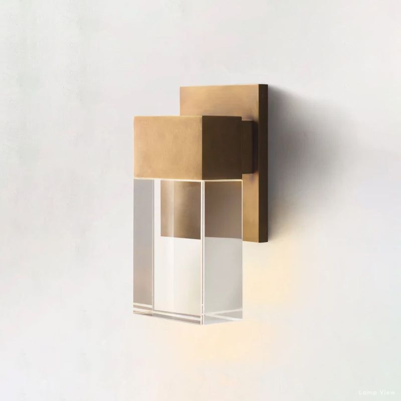 Serra Cubic Crystal Linear Wall Sconce