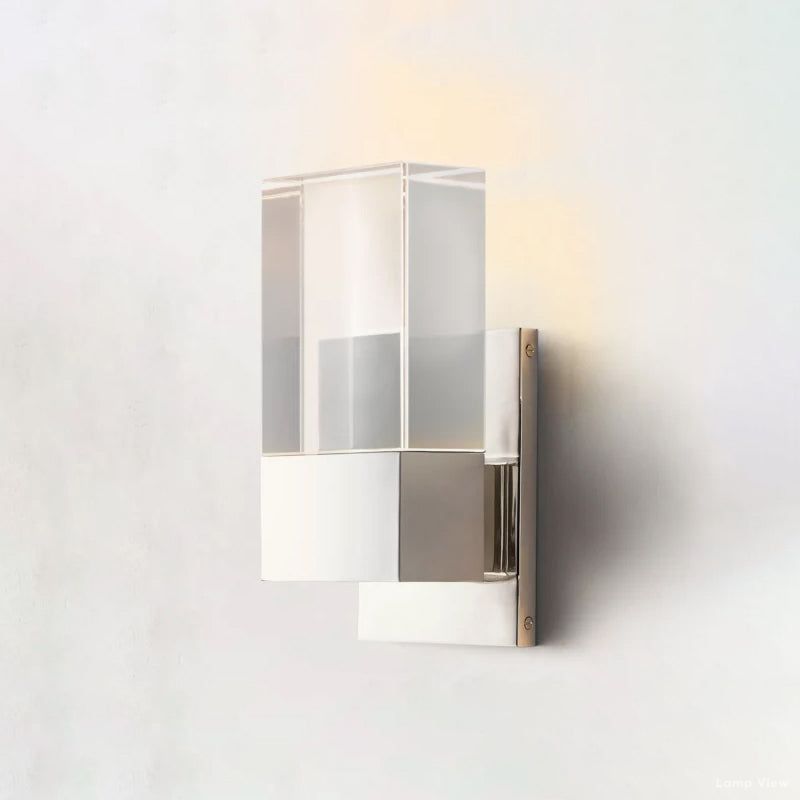 Serra Cubic Crystal Linear Wall Sconce
