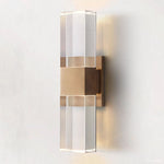Serra Cubic Crystal Linear Wall Sconce