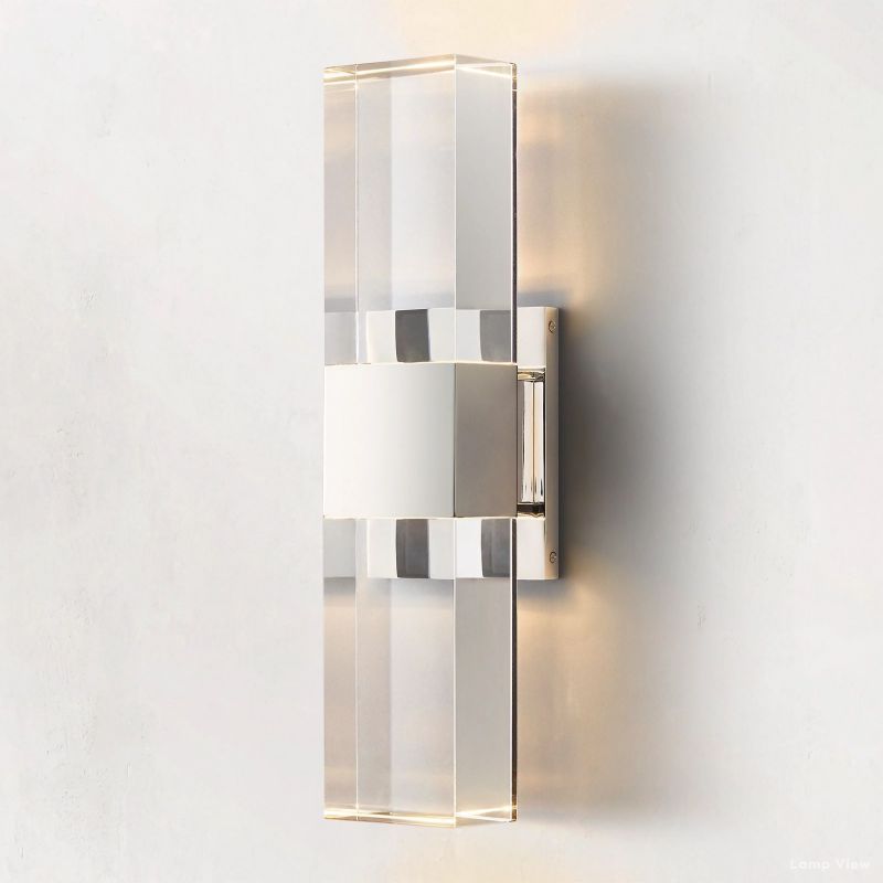 Serra Cubic Crystal Linear Wall Sconce