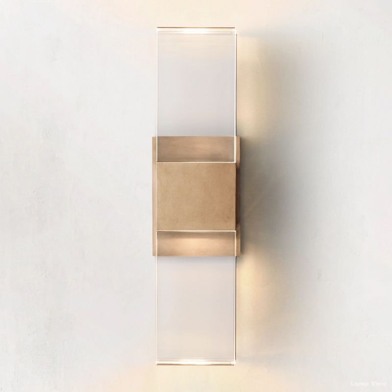 Serra Cubic Crystal Linear Wall Sconce