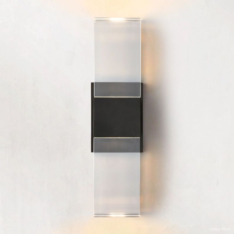 Serra Cubic Crystal Linear Wall Sconce