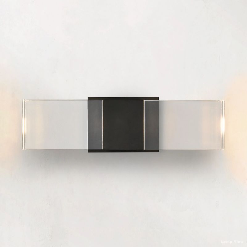 Serra Cubic Crystal Linear Wall Sconce
