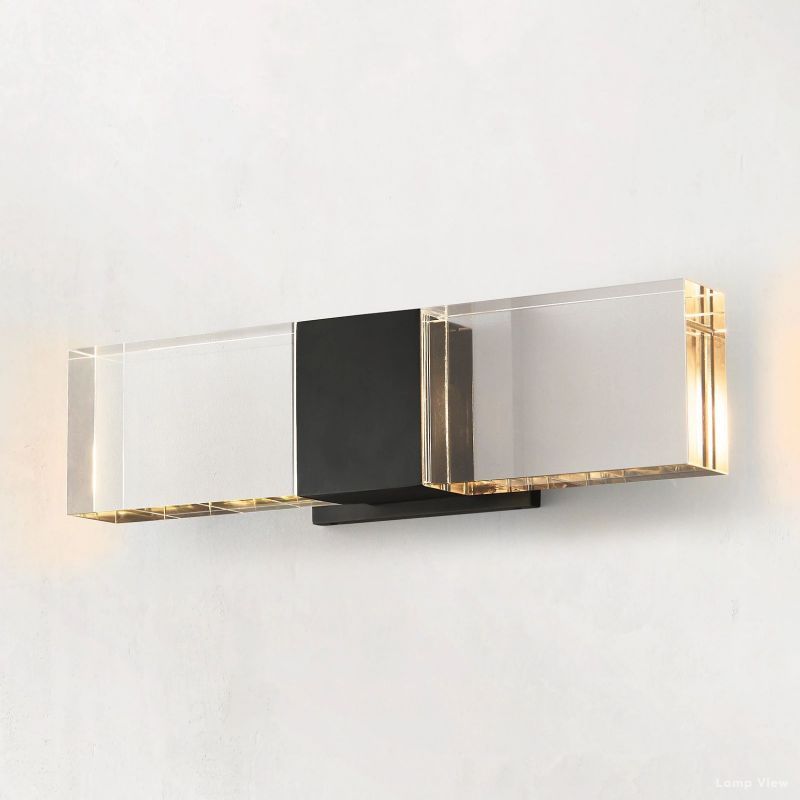 Serra Cubic Crystal Linear Wall Sconce
