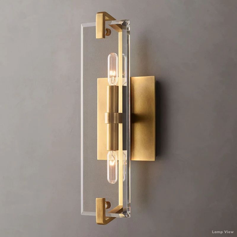 Marbuzet Crystal Plane Linear Wall Sconce