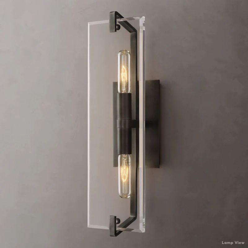 Marbuzet Crystal Plane Linear Wall Sconce