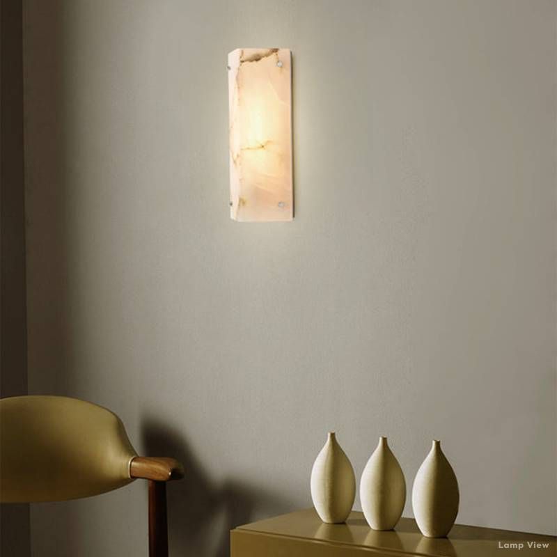 Reynard Sloped Alabaster Wall Sconce