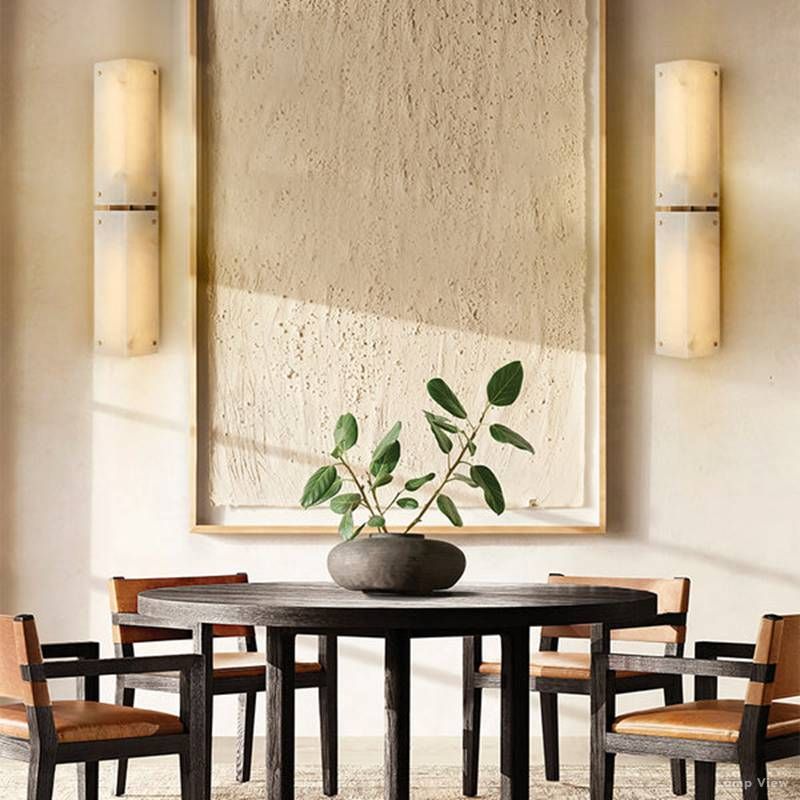 Reynard Sloped Alabaster Wall Sconce