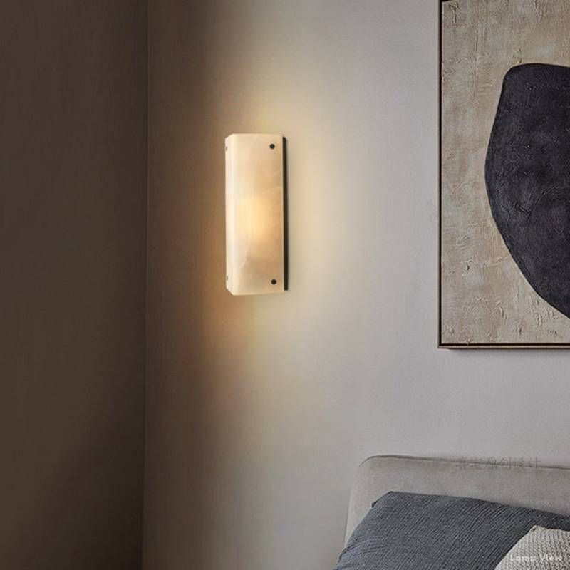 Reynard Sloped Alabaster Wall Sconce