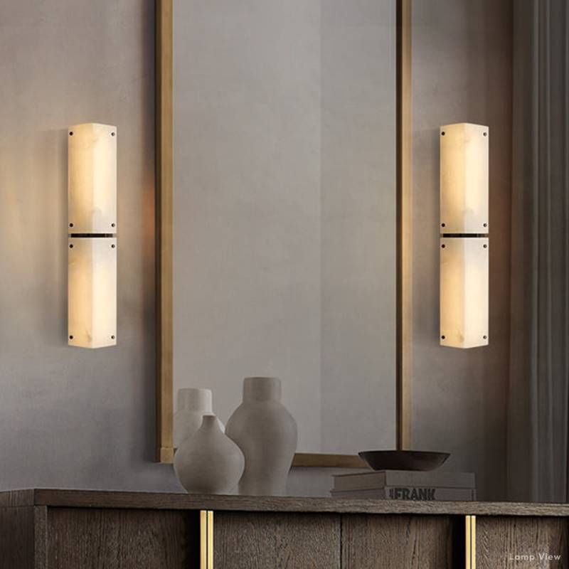 Reynard Sloped Alabaster Wall Sconce