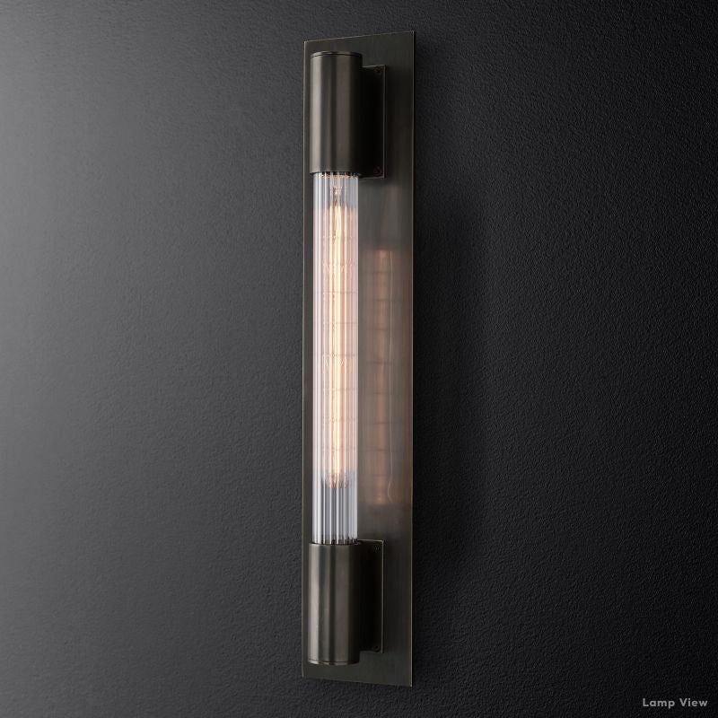 Fontanelle Modernist Glass Linear Wall Sconce