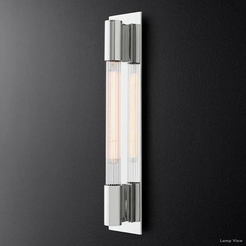 Fontanelle Modernist Glass Linear Wall Sconce