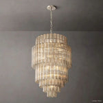 Movani Tiered Glass Round Chandelier