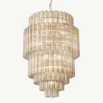 Movani Tiered Glass Round Chandelier
