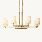 Wright Hammered Form Square Chandelier 48"