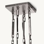 Wright Hammered Form Square Chandelier 48"