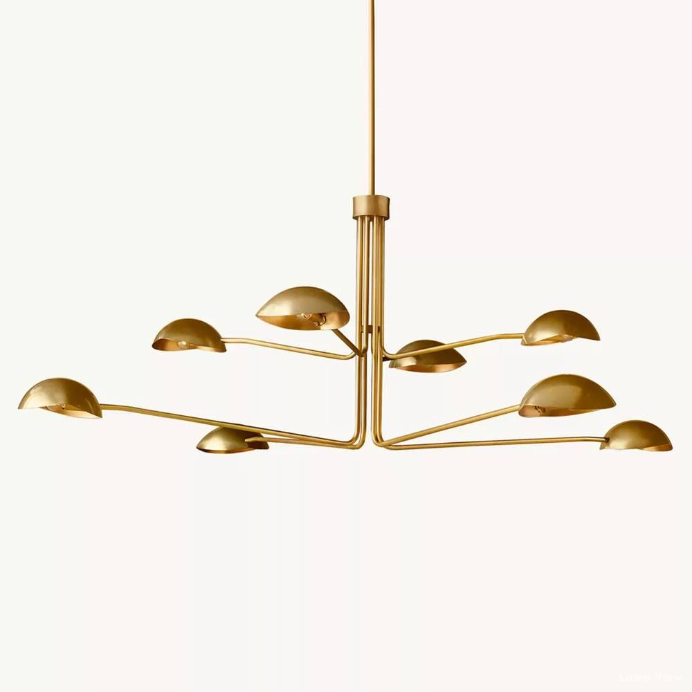 Convessi Undulating Curves Round Chandelier 72"