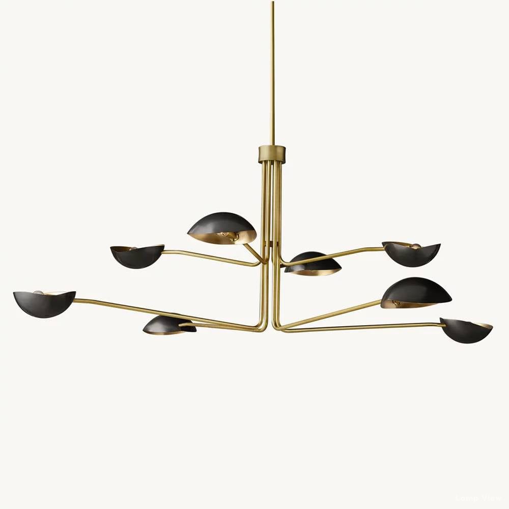 Convessi Undulating Curves Round Chandelier 72"