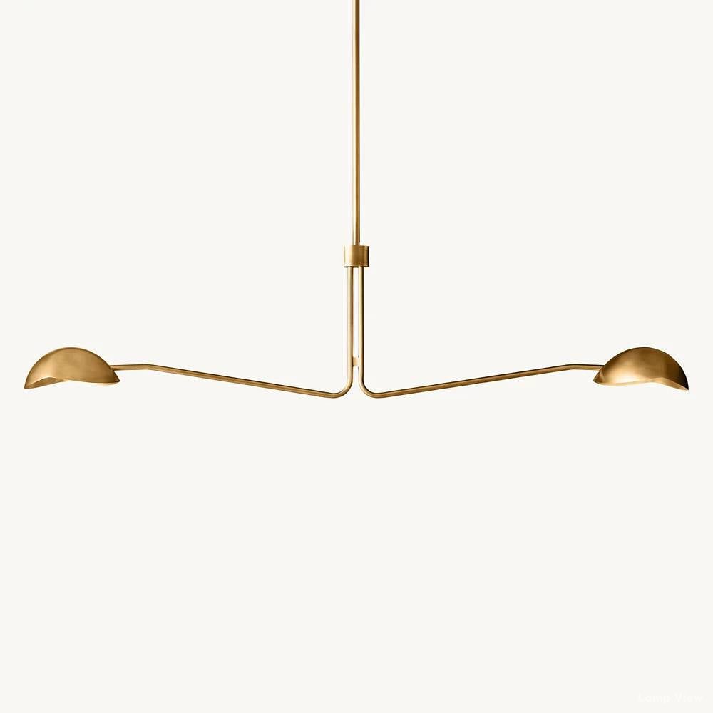 Convessi Undulating Curves Linear Chandelier 54"