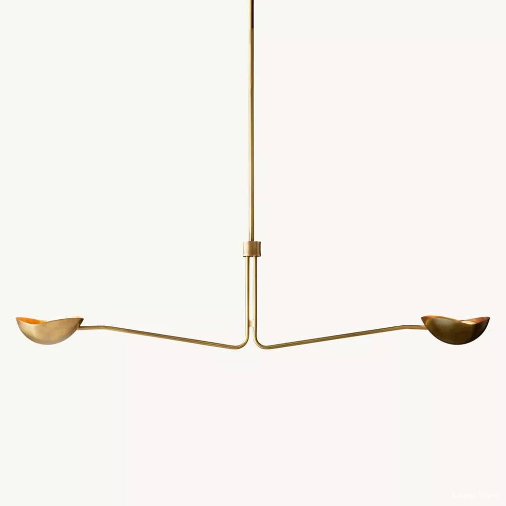 Convessi Undulating Curves Linear Chandelier 54"